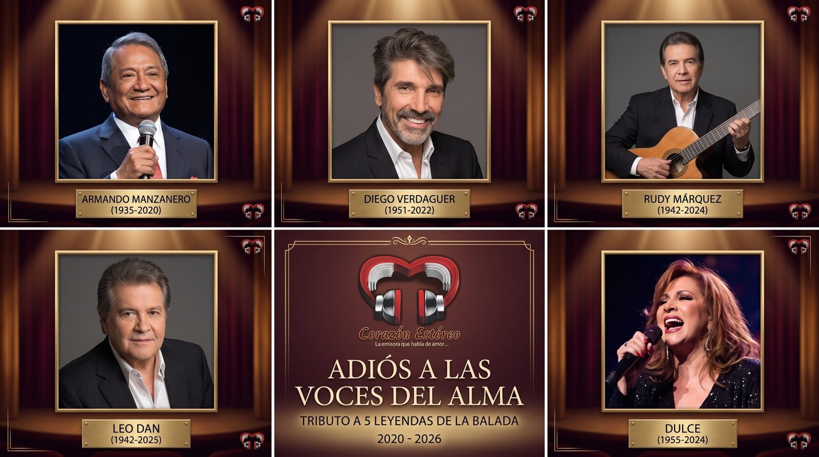 Adiós a las Voces del Alma: 5 Leyendas de la Balada Romántica que Nos Dejaron (2020 – 2026)